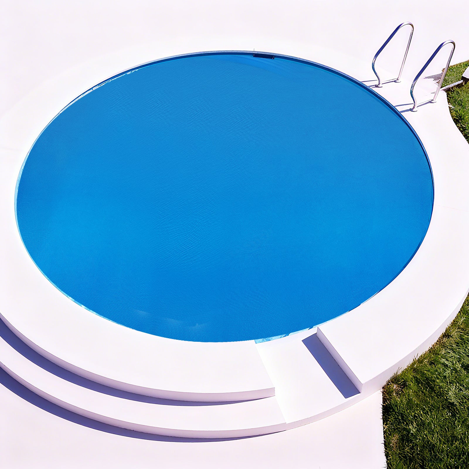 8 Feet Round Solar Pool Cover, 12 Mil, Blue Swimming Pools at Gallery Canada