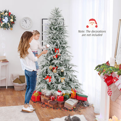 8 Feet Pre-lit Artificial Christmas Tree, Warm White LED Lights, White Christmas Tree at Gallery Canada