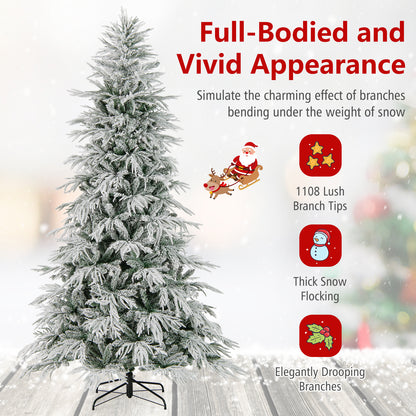 8 Feet Pre-lit Artificial Christmas Tree, Warm White LED Lights, White Christmas Tree at Gallery Canada