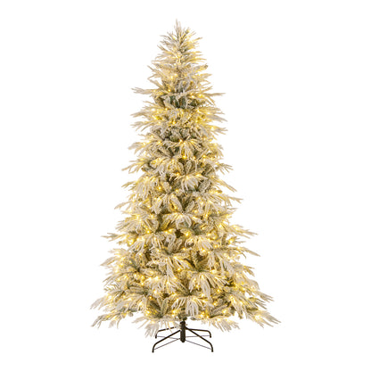 8 Feet Pre-lit Artificial Christmas Tree, Warm White LED Lights, White Christmas Tree at Gallery Canada