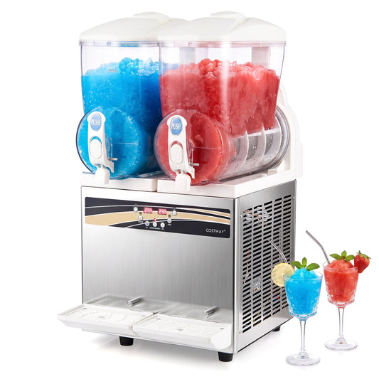 8 Gal Commercial Slushie Machine Ice Crushers & Shavers Silver at Gallery Canada