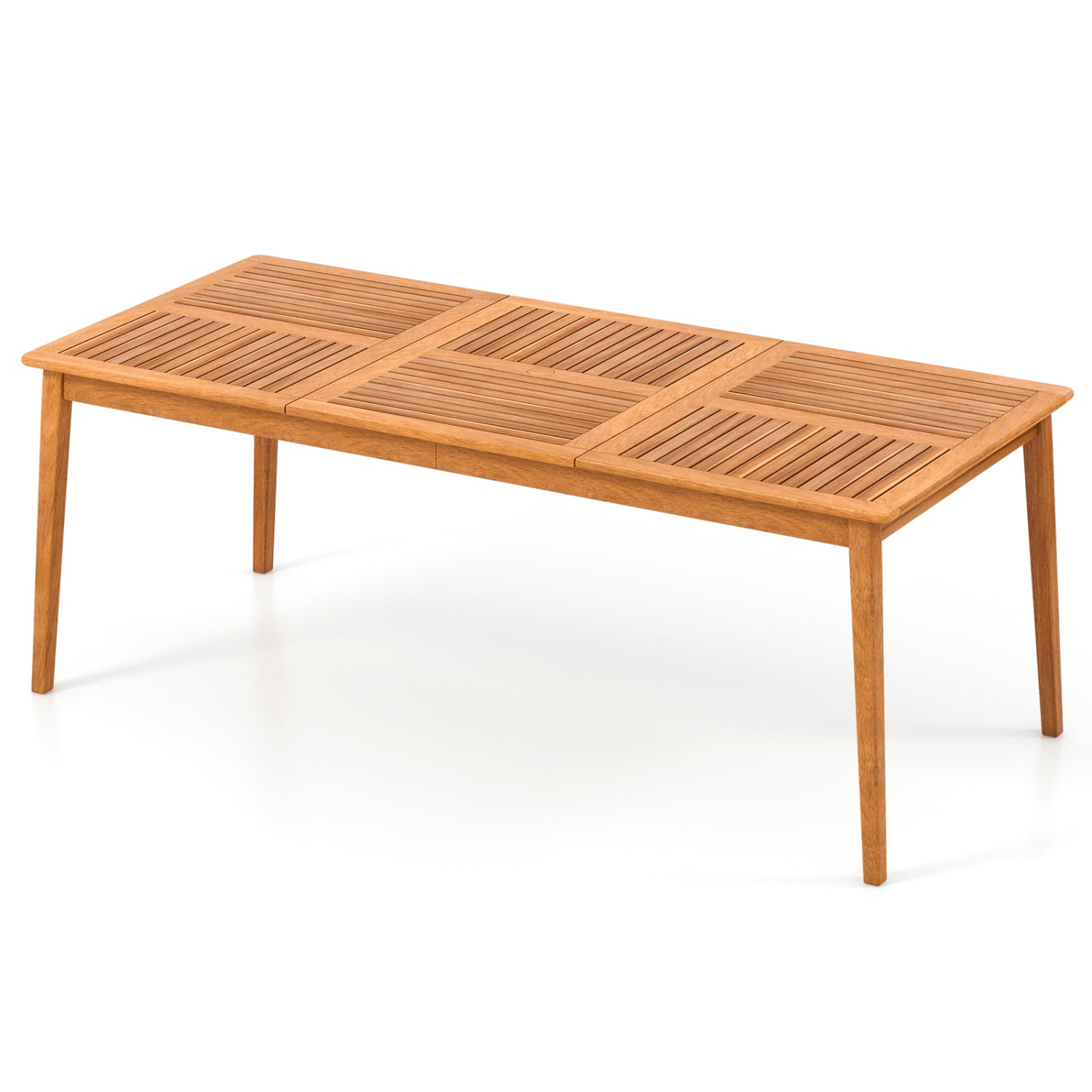 8-Person Acacia Wood Outdoor Dining Table, Rectangular, Natural Patio Dining Tables at Gallery Canada