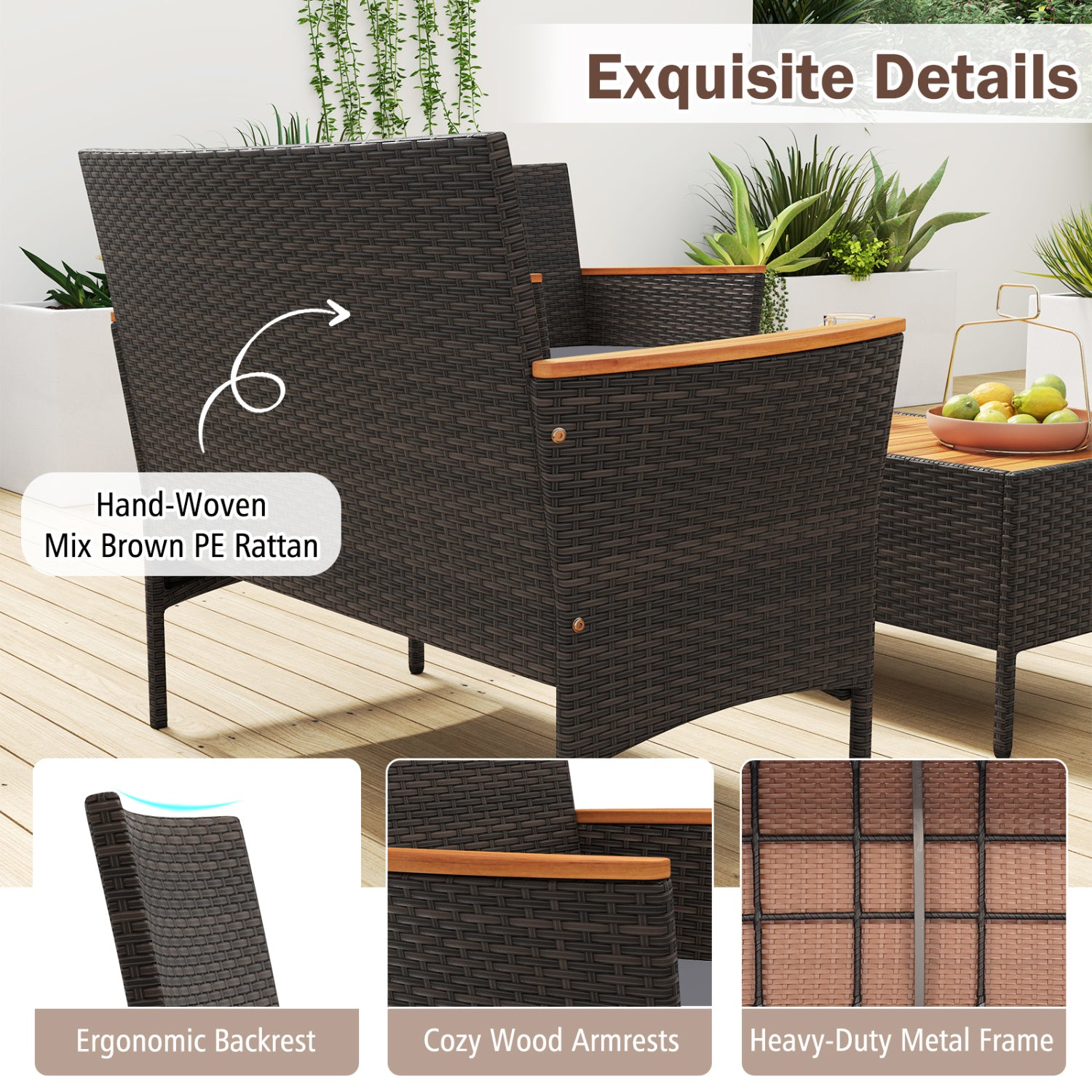 8 Piece Patio Wicker Sofa Set, 4 Rattan Chairs, 2 Loveseats, 2 Tables, Gray Patio Conversation Sets at Gallery Canada