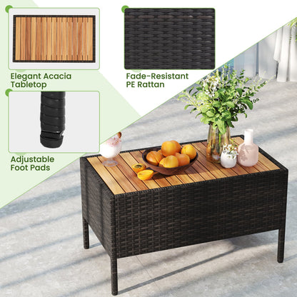 8-Pc Patio Wicker Sofa Set with Chairs, Loveseats & Table, Turquoise