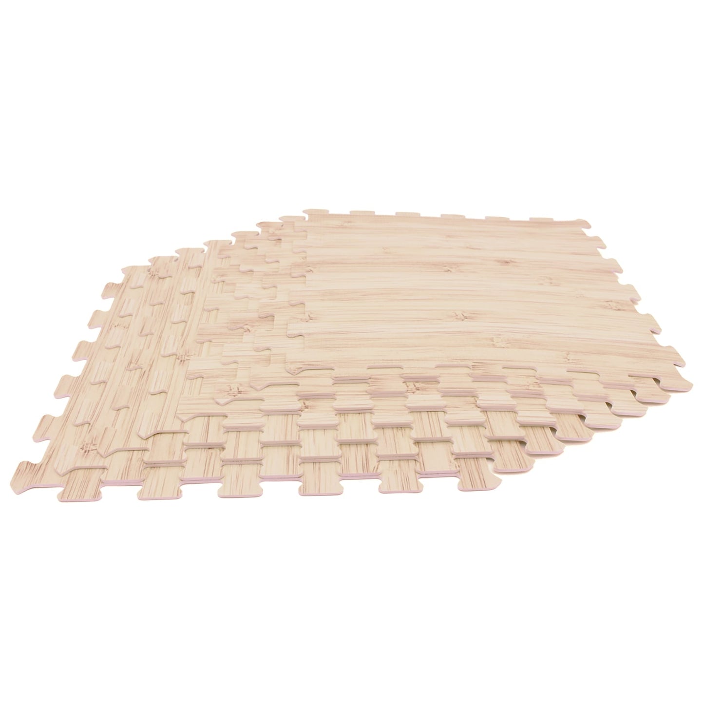 8 Pieces EVA Foam Floor Tiles with Wood Texture, Natural Decorative Fencing & Flooring at Gallery Canada