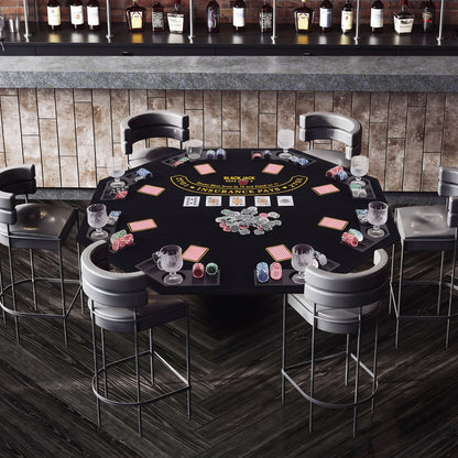 8-Player Portable Poker Table Top, Black Game Room at Gallery Canada