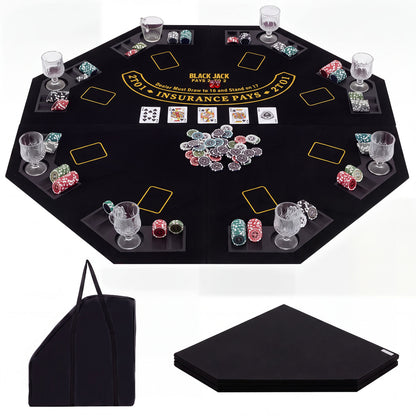 8-Player Portable Poker Table Top, Black Game Room at Gallery Canada