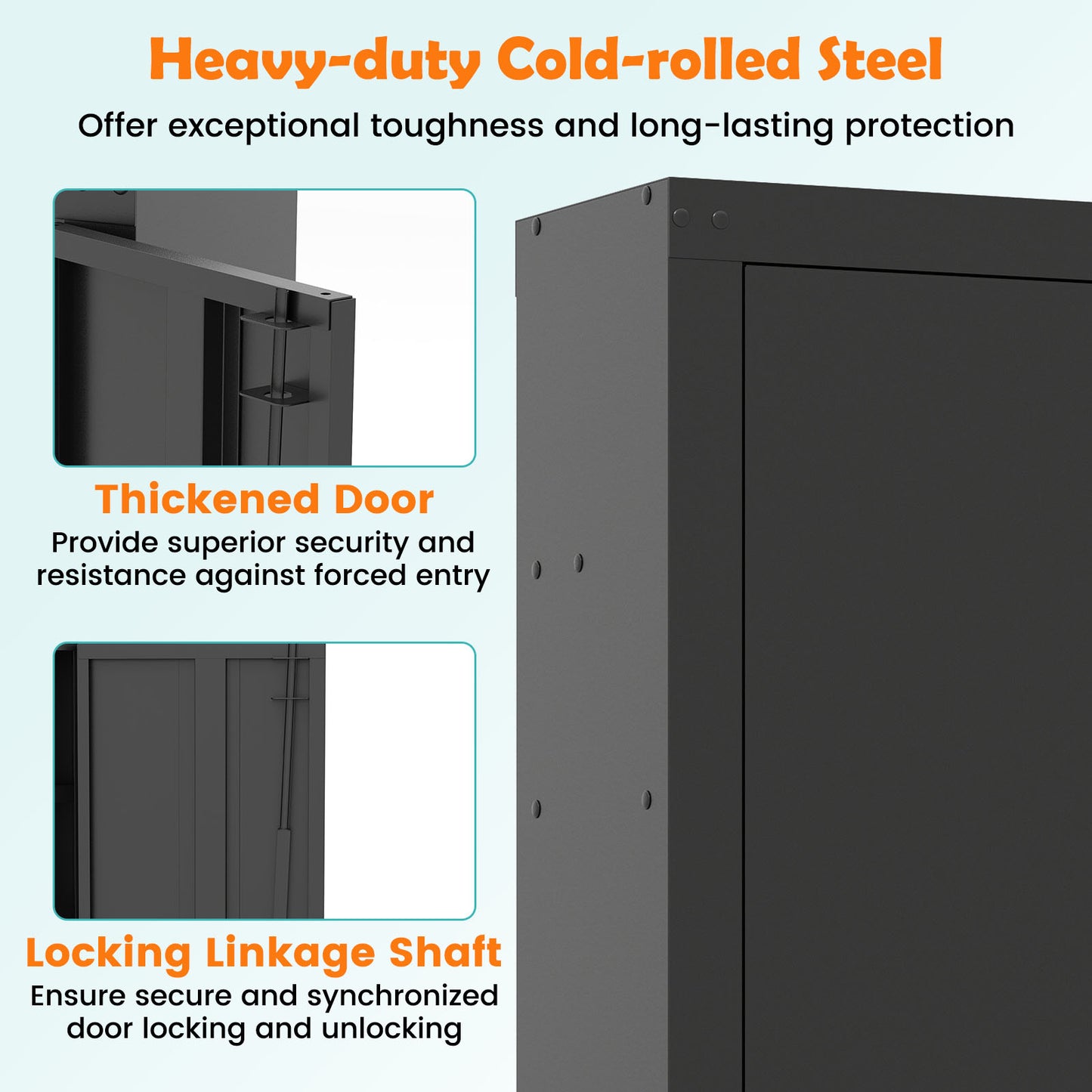 8 Rifle Gun Safe With Storage Shelf, Large, Black Safe Box at Gallery Canada