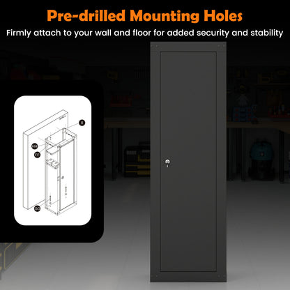 8 Rifle Gun Safe With Storage Shelf, Large, Black Safe Box at Gallery Canada