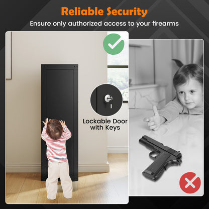 8 Rifle Gun Safe With Storage Shelf, Large, Black Safe Box at Gallery Canada