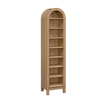 8-Tier Arch Bookshelf, 3 Adjustable Shelves, Natural Bookcases at Gallery Canada