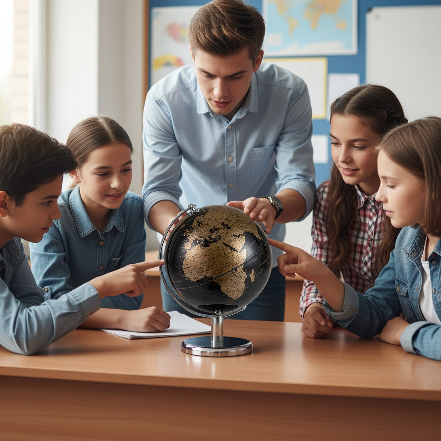 8" World Globe Modern Decorative Tabletop Earth Globe, Golden Learning Toys at Gallery Canada