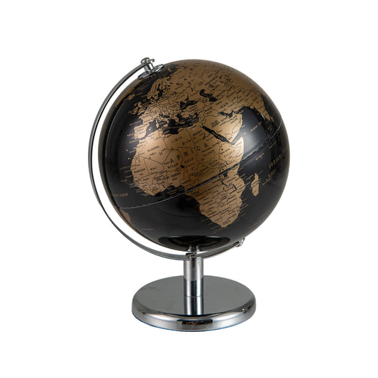 8" World Globe, Modern Decorative Tabletop Earth Globe, Golden