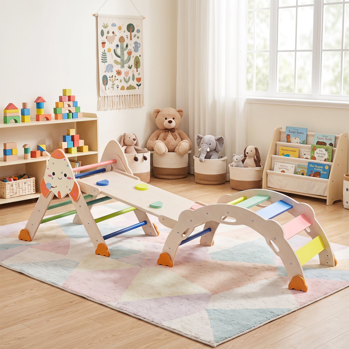 8-in-1 Foldable Climbing Toy, Rocket Theme, Multicolor