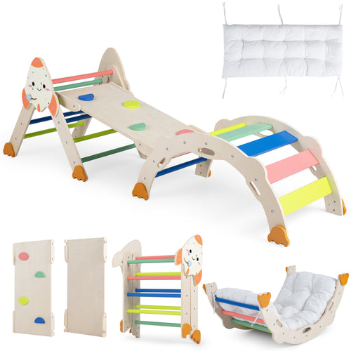 8-in-1 Foldable Climbing Toy, Rocket Theme, Multicolor