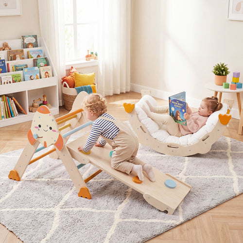 Foldable Rocket Climbing Toy for Toddler, Macaron