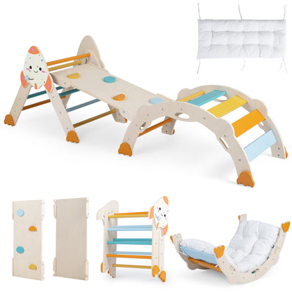 Foldable Rocket Climbing Toy for Toddler, Macaron