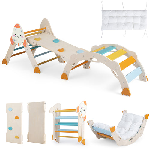 Foldable Rocket Climbing Toy for Toddler, Macaron