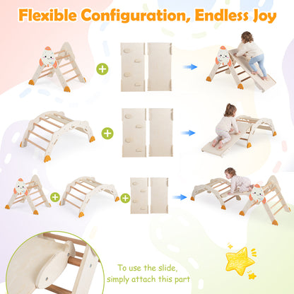 8-in-1 Foldable Climbing Toys Toddlers Rocket, Natural