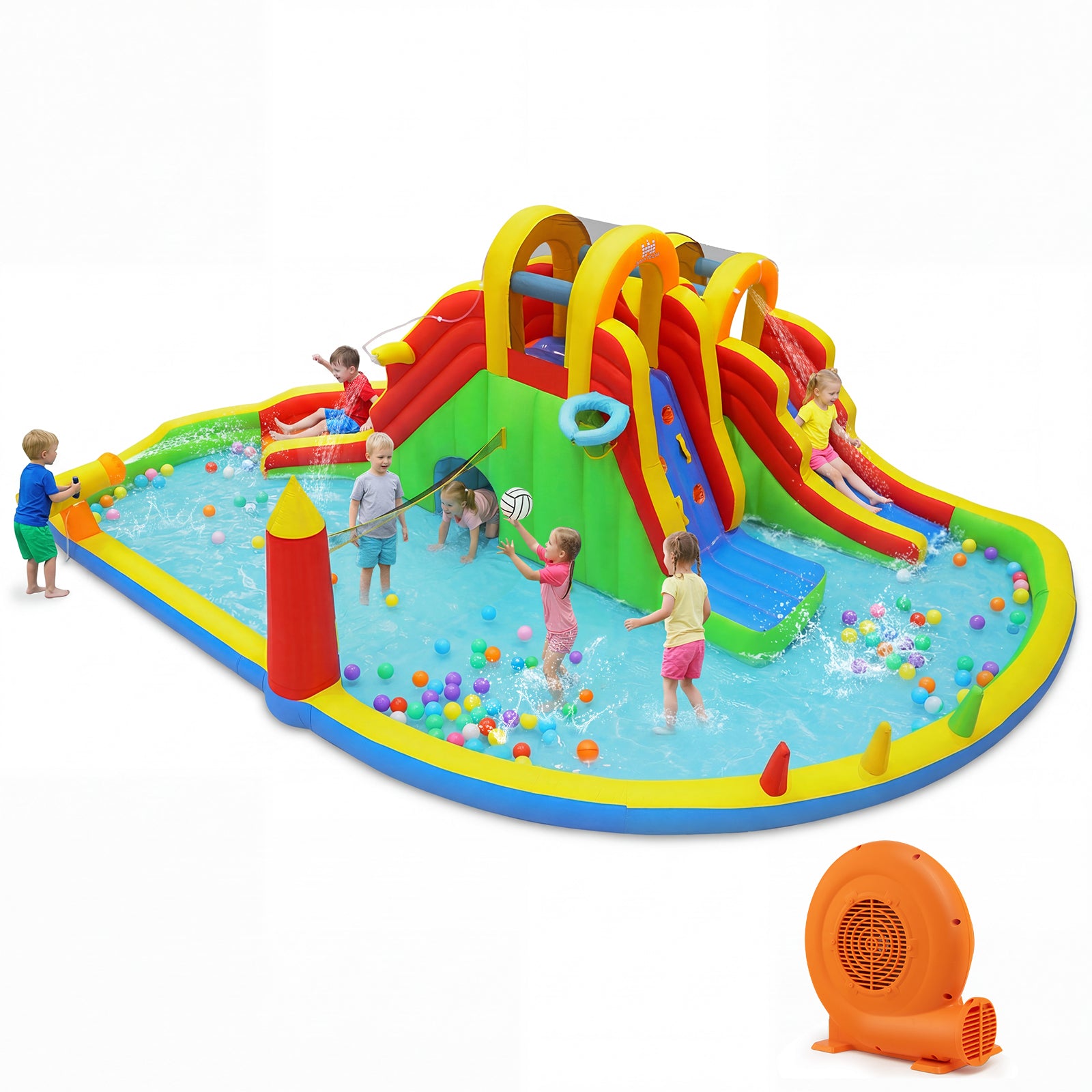 8-In-1 Giant Bounce House With 2 Long Slides, Multicolor Bounce House at Gallery Canada