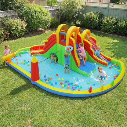 8-In-1 Giant Bounce House With 2 Long Slides, Multicolor Bounce House at Gallery Canada