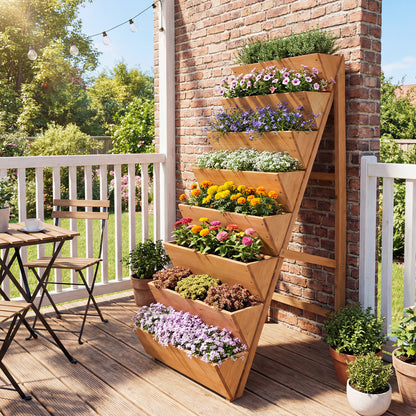 8-Tier Vertical Raised Garden Bed, Elevated Wood Planter Box With Legs, Orange Raised Garden Beds at Gallery Canada