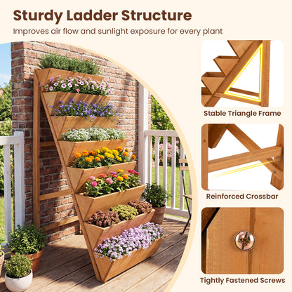 8-Tier Vertical Raised Garden Bed, Elevated Wood Planter Box With Legs, Orange Raised Garden Beds at Gallery Canada
