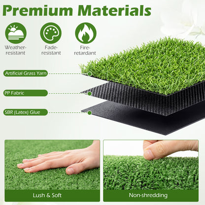 8 x 5 Feet Artificial Turf Rug with Low 0.3 inch Pile Height-S