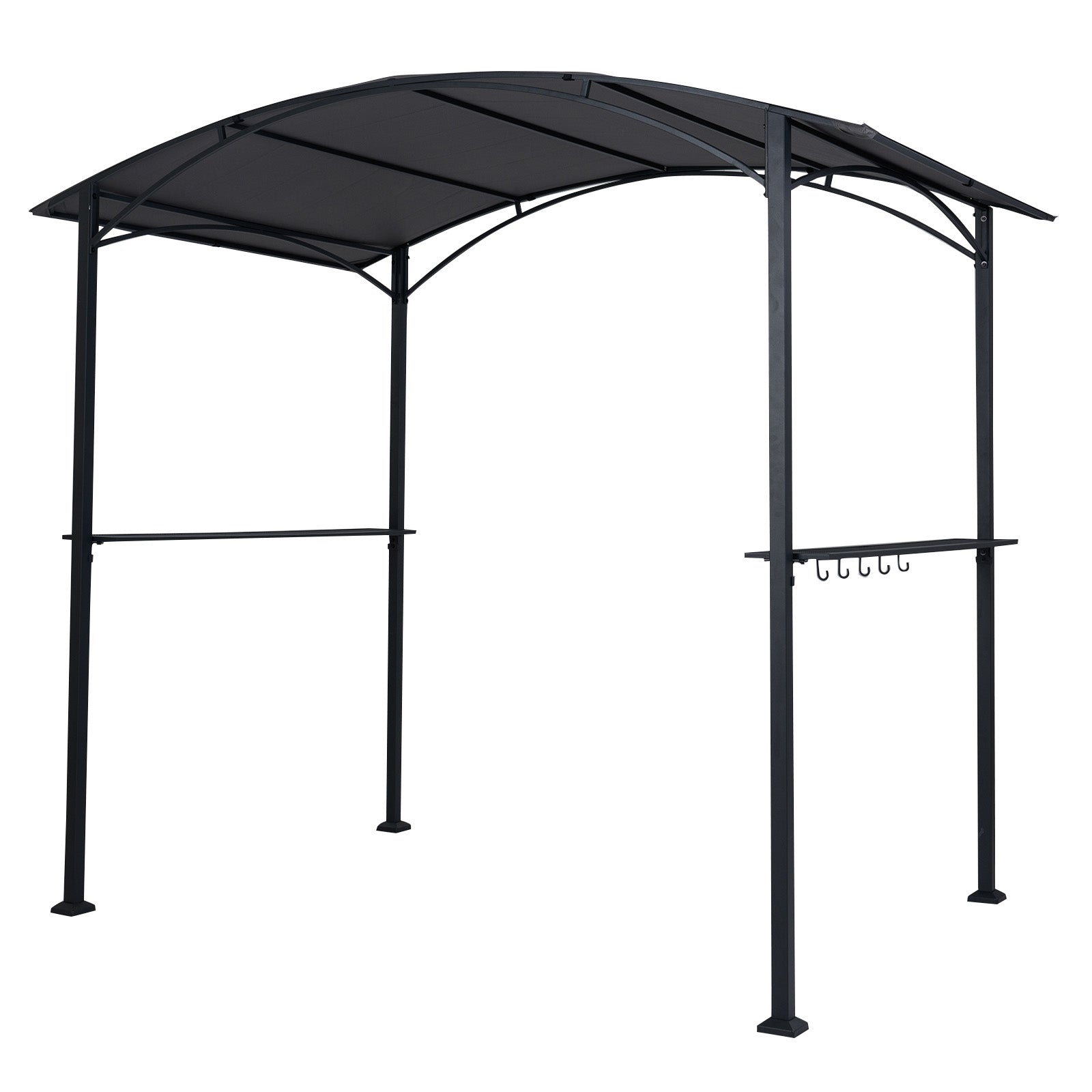8 x 5 x 7 FT Outdoor BBQ Grill Gazebo, Metal Frame, Gray Gazebos Gray at Gallery Canada