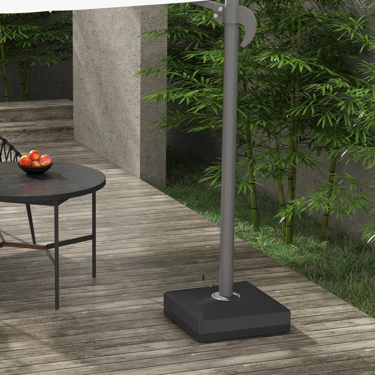 Heavy Duty Cantilever Umbrella Base, Liftable Wheel, Adjustable Foot Pads Umbrella Bases at Gallery Canada