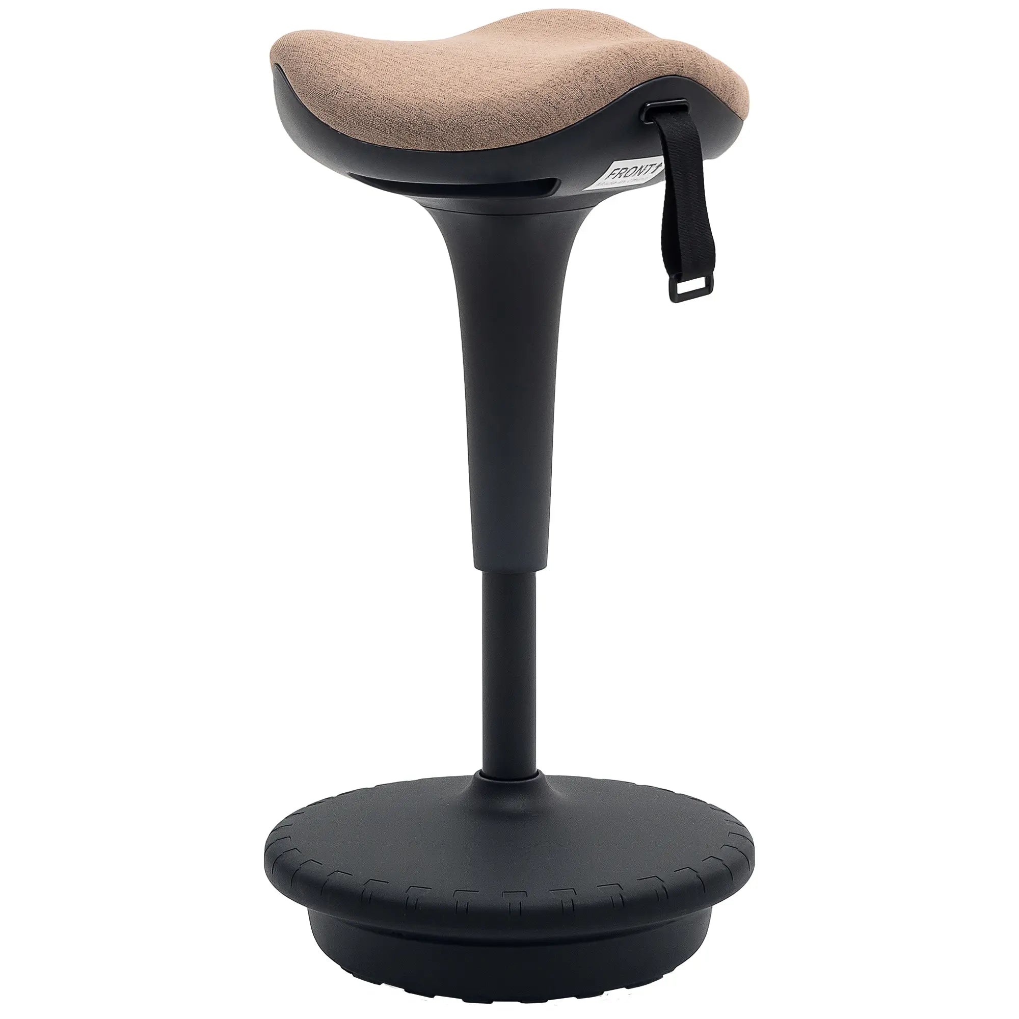 Adjustable Ergonomic Swivel Standing Stool, Brown Office Chairs at Gallery Canada