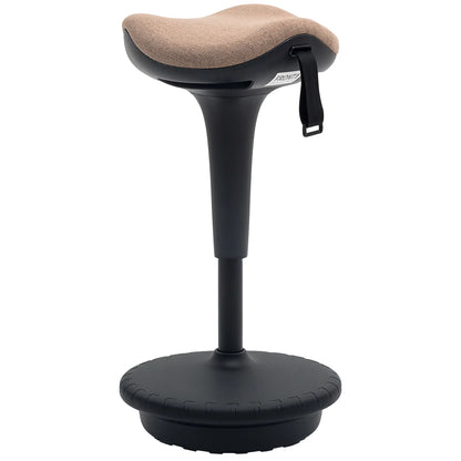 Adjustable Ergonomic Swivel Standing Stool, Brown Office Chairs at Gallery Canada