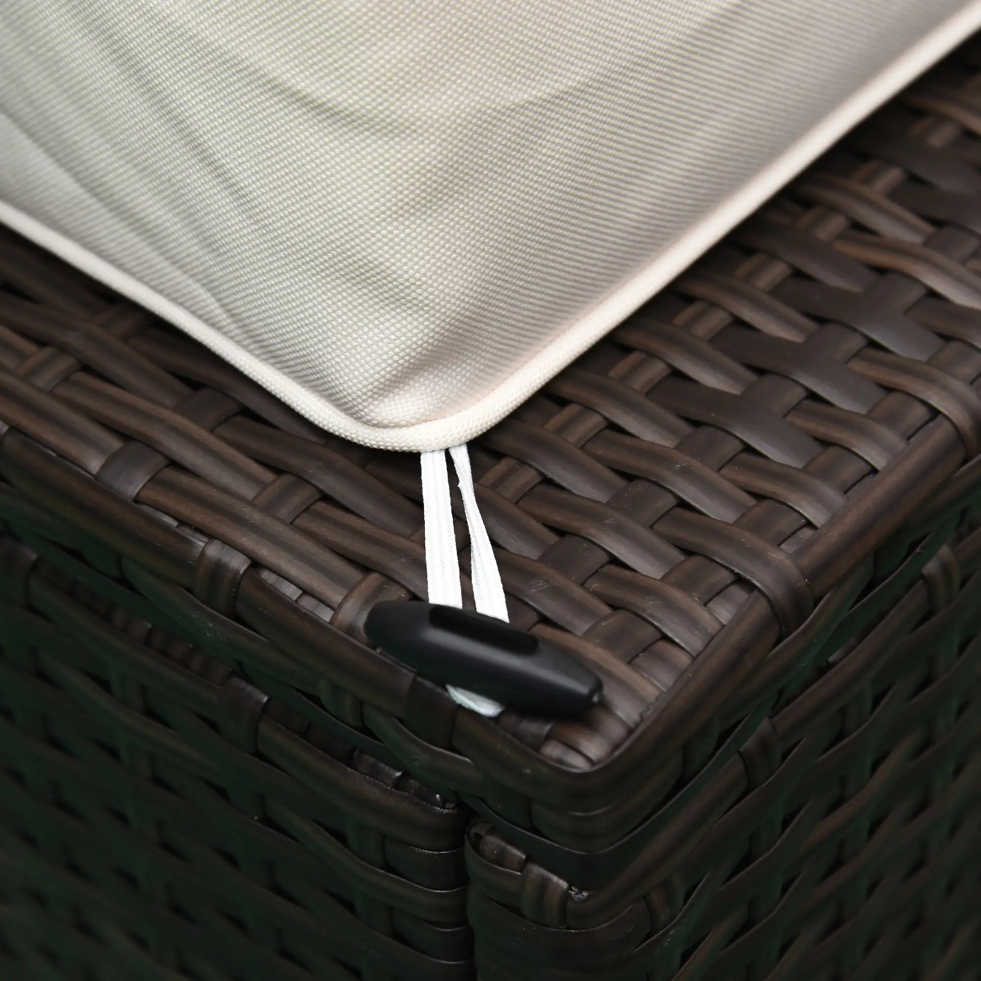 6-Piece Outdoor PE Rattan Sofa Set, Thick Cushions, Glass Top Table, Dark Coffee, Cream White Patio Furniture Sets at Gallery Canada