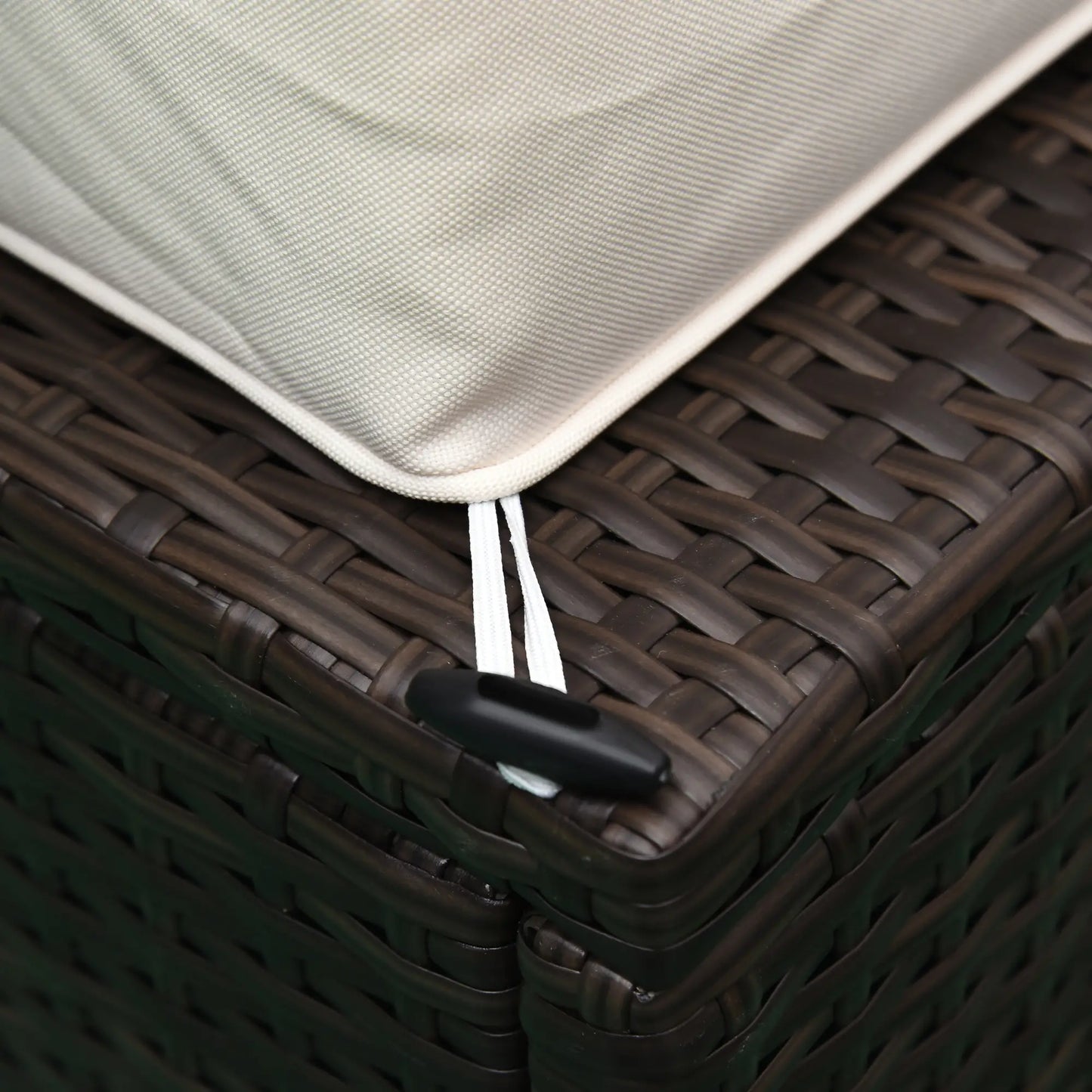 6-Piece Outdoor PE Rattan Sofa Set, Thick Cushions, Glass Top Table, Dark Coffee, Cream White Patio Furniture Sets at Gallery Canada