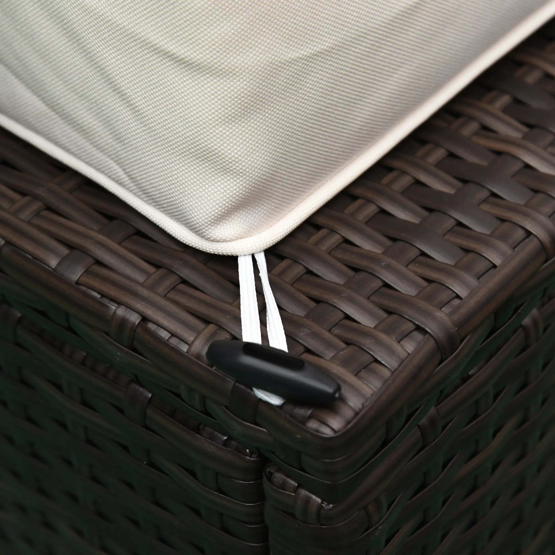 6-Piece Outdoor PE Rattan Sofa Set, Thick Cushions, Glass Top Table, Dark Coffee, Cream White Patio Furniture Sets at Gallery Canada