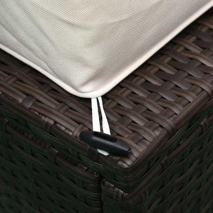 6-Piece Outdoor PE Rattan Sofa Set, Thick Cushions, Glass Top Table, Dark Coffee, Cream White Patio Furniture Sets at Gallery Canada