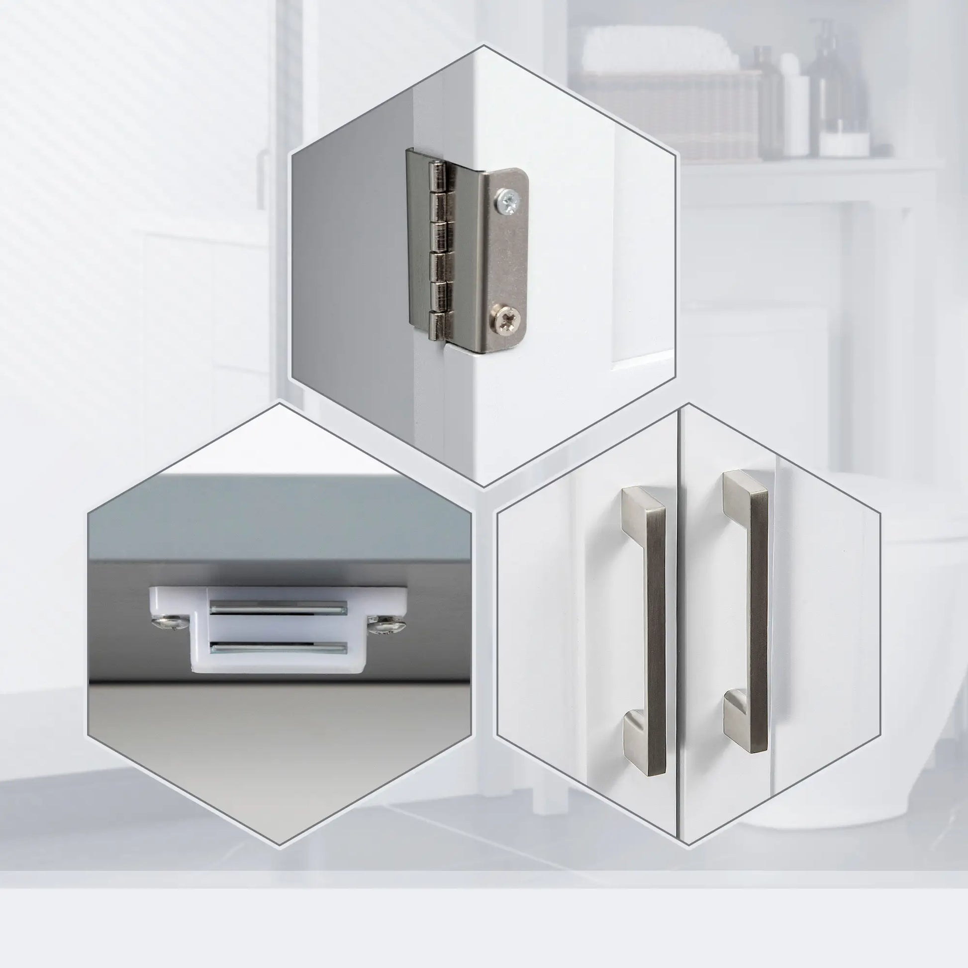 Modern Over Toilet Storage Cabinet, Double Door, Adjustable Shelf, White Over The Toilet Storage at Gallery Canada