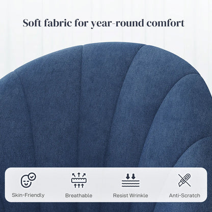 Modern Dining Chairs Set of 4, Upholstered, Metal Legs, Blue Dining Chairs at Gallery Canada