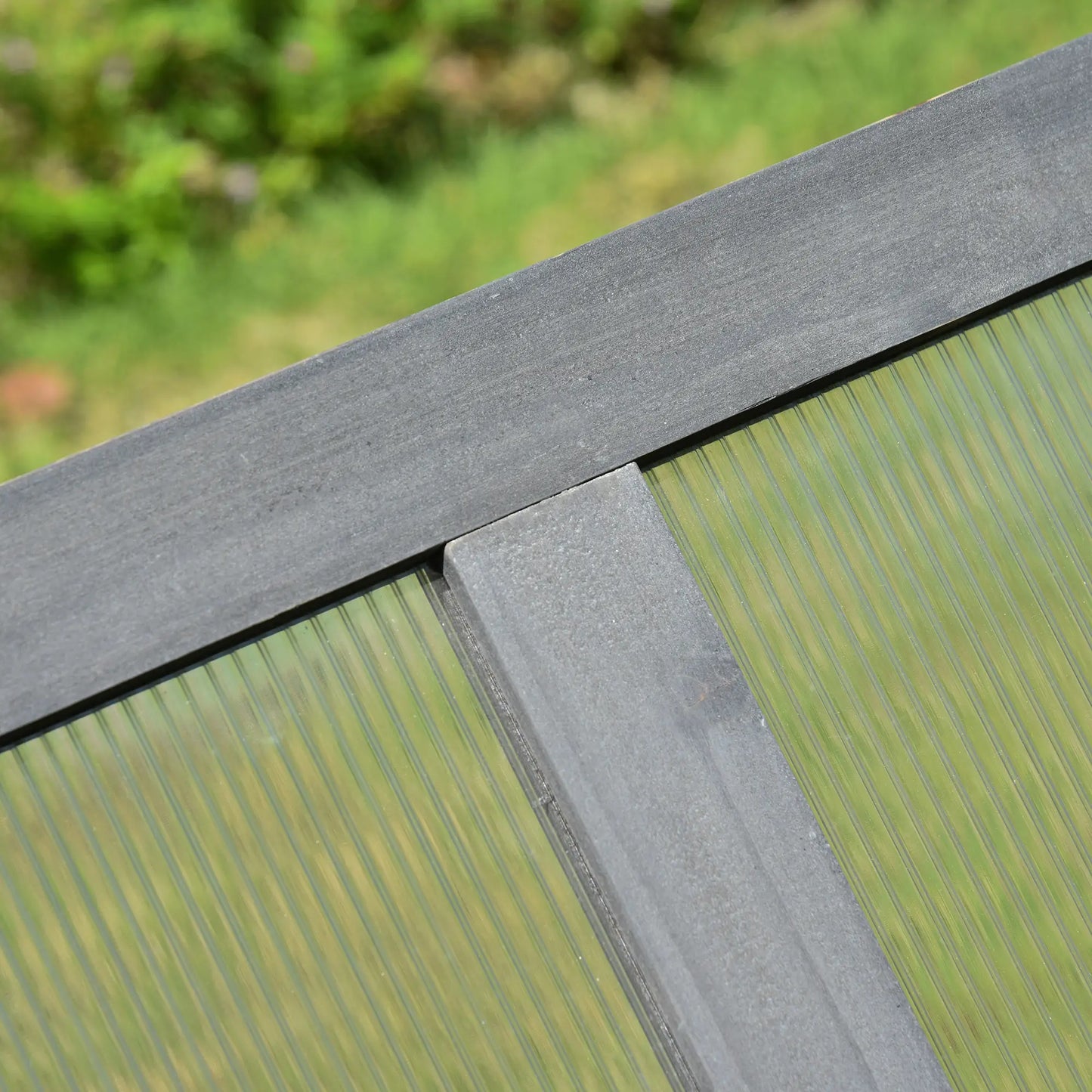 39" x 26" x 16" Wooden Cold Frame, Tilted Top Cover, Polycarbonate Planter Box, Grey Greenhouses at Gallery Canada