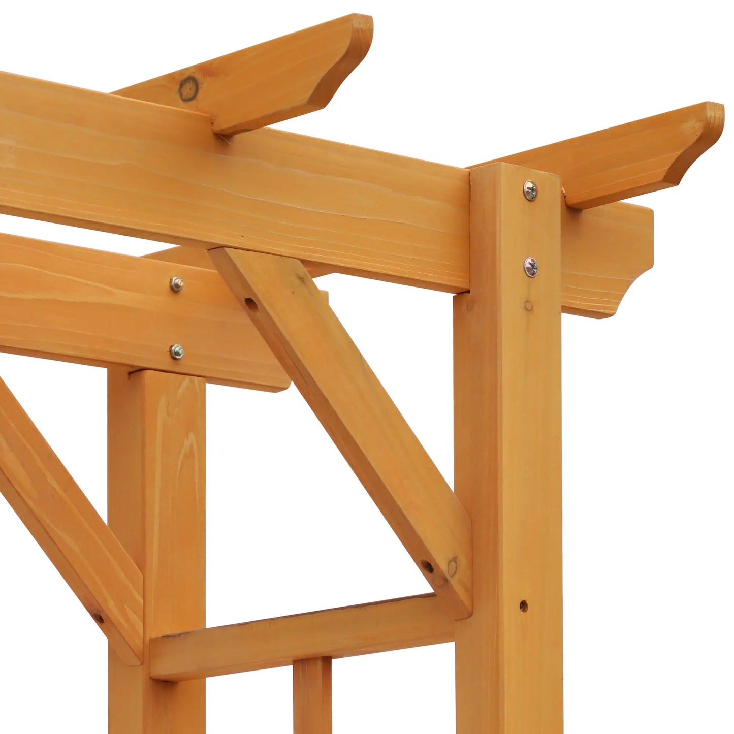 85" Wooden Garden Arbour, Arch Trellis for Climbing Vines, Orange Garden Arches at Gallery Canada