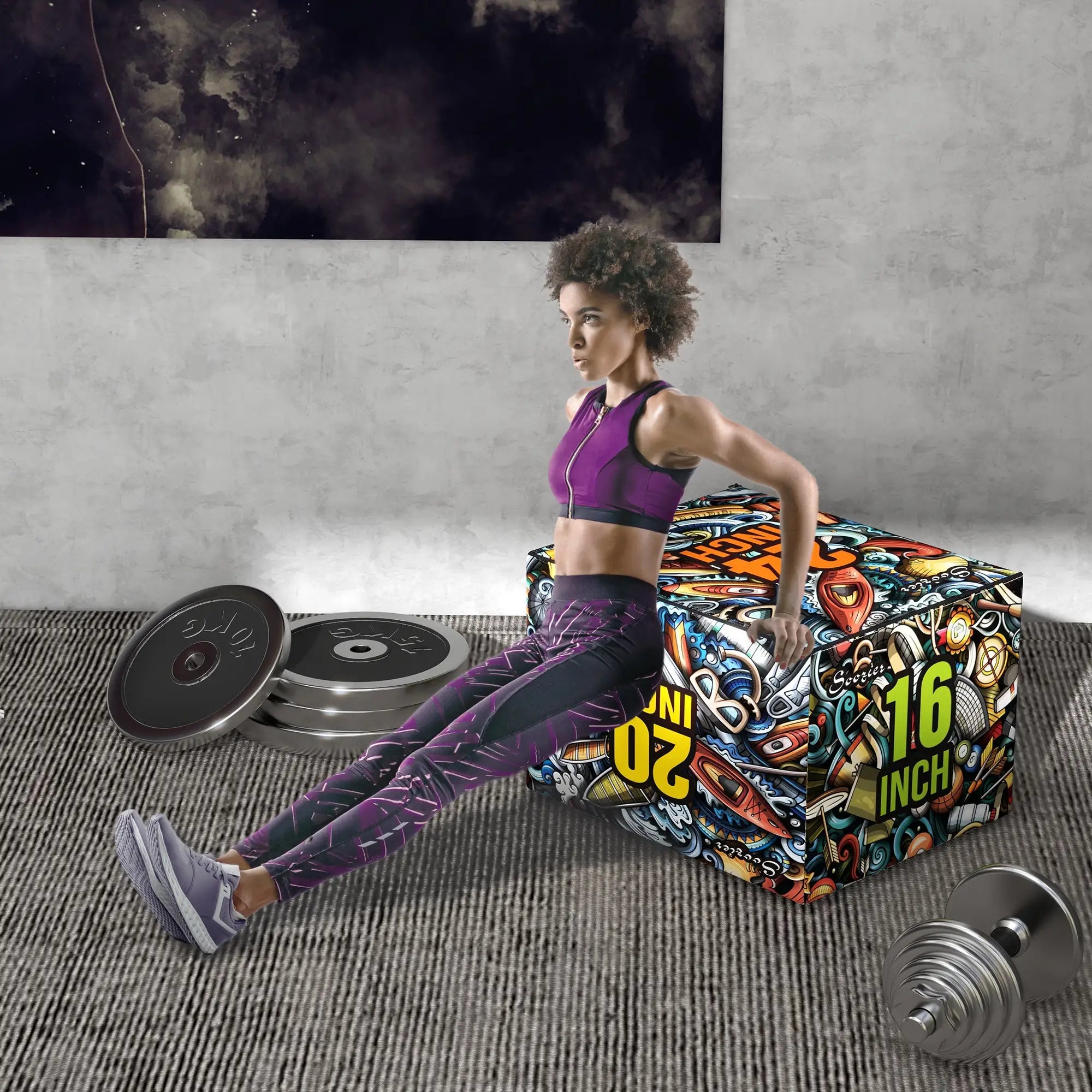 Soft Plyo Box, 3-in-1, Non-Slip Jump Box, 24