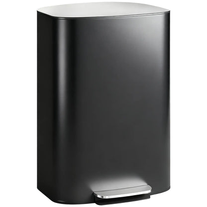 13.2 Gal Fingerprint-Proof Trash Can, Black