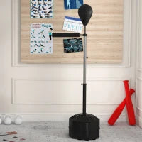 Freestanding Boxing Punch Bag, 63"-80.7" Adjustable Height, Black