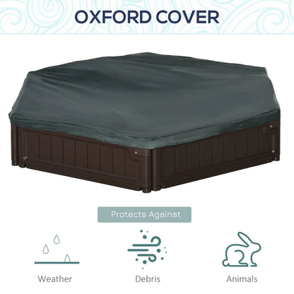 DIY Kids Sandbox with Waterproof Cover, Sand Playset, 3-12 Years, Brown Sandboxes & Accessories at Gallery Canada
