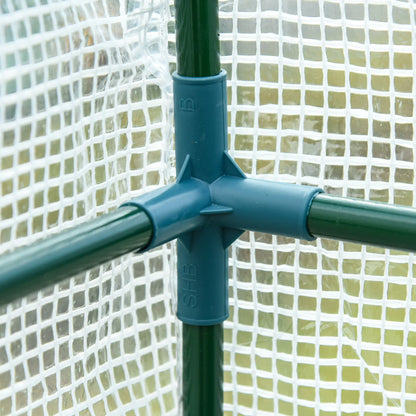 7' x 3' x 7' Walk-In Greenhouse, Roll-Up Mesh Windows, Zipper Door, White Walk In Greenhouses at Gallery Canada