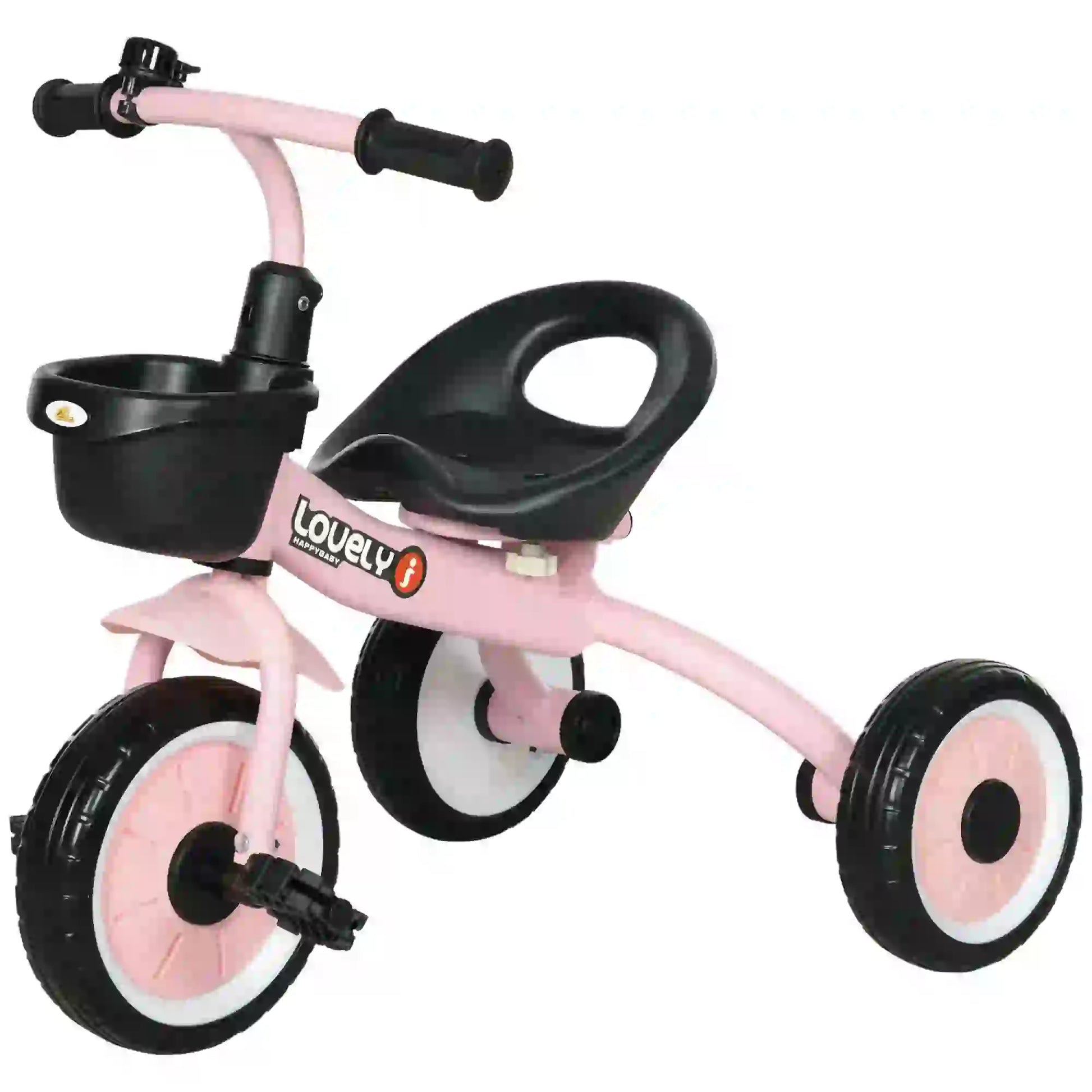 Toddler Tricycle for 2-5 Year Olds, Adjustable Seat, Basket, Bell, Pink Tricycles for Kids at Gallery Canada