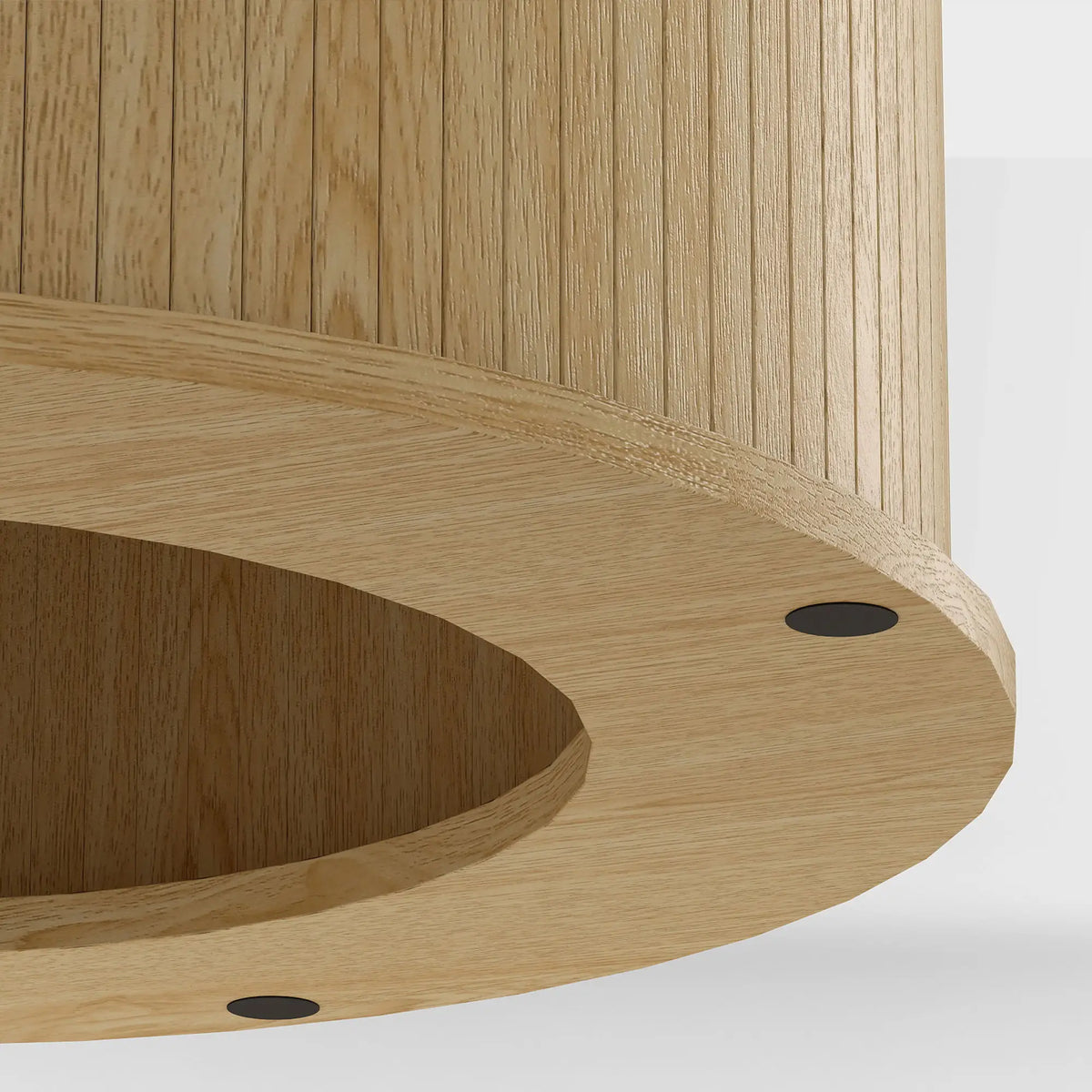 Round Dining Table For 5, 47 Inch, Fluted Pedestal Base, Natural Dining Tables at Gallery Canada