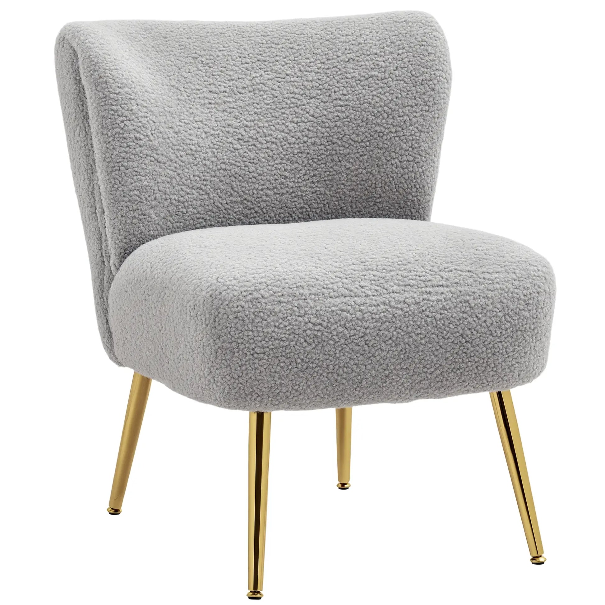 Lounge Chair, Soft Upholstery, Gold Legs, Charcoal Grey Accent Chairs at Gallery Canada