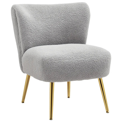 Lounge Chair, Soft Upholstery, Gold Legs, Charcoal Grey Accent Chairs at Gallery Canada