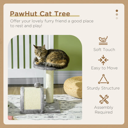 17" Cat Scratching Tree, Kitty House, Kitten Activity Centre, Grey Cat Posts at Gallery Canada